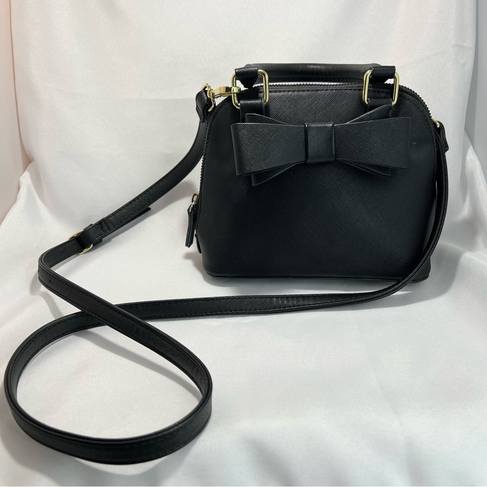 Black Lolita Bow Mini Purse | Betsey Johnson Crossbody | Y2K Women’s Coquette